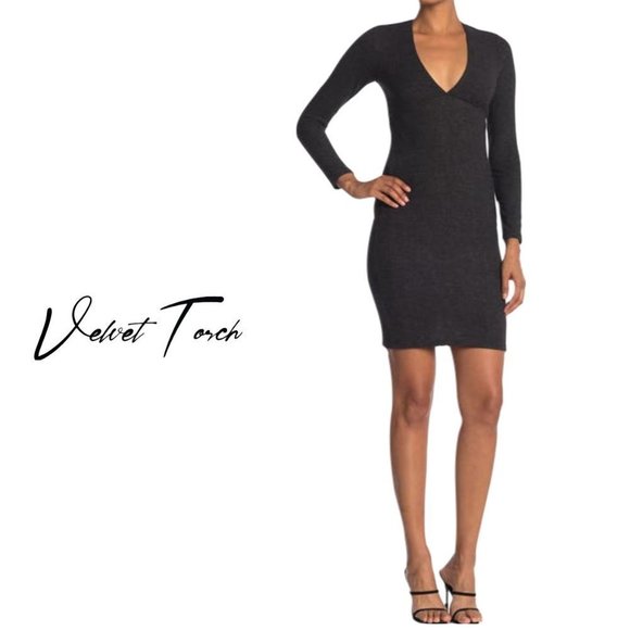 Long Sleeve Empire Sweater Midi by Velvet Torch NWT - Picture 1 of 4
